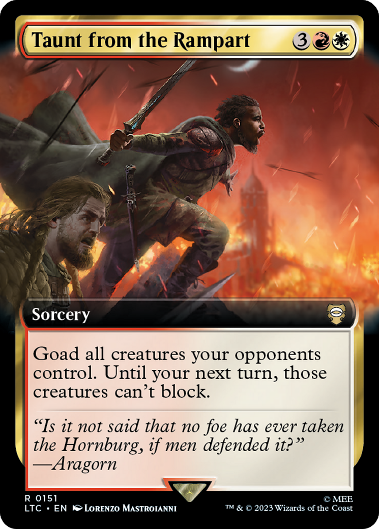 Taunt from the Rampart (Extended Art) [The Lord of the Rings: Tales of Middle-Earth Commander] | Pegasus Games WI