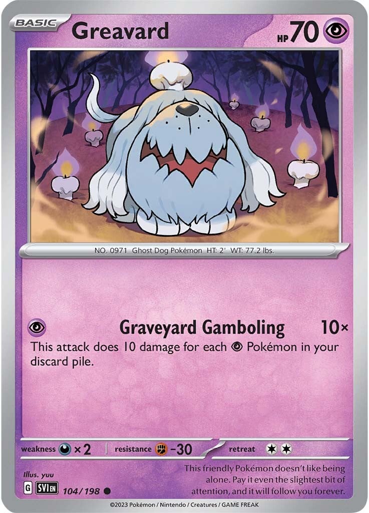 Greavard (104/198) [Scarlet & Violet: Base Set] | Pegasus Games WI