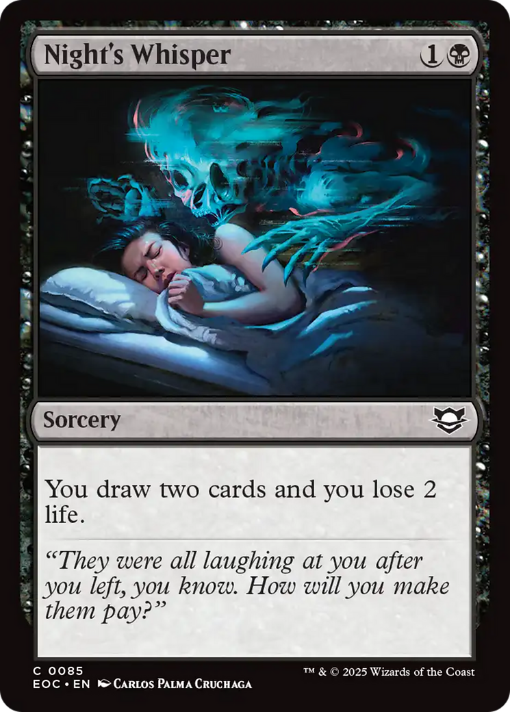 Night's Whisper [Edge of Eternities Commander] | Pegasus Games WI
