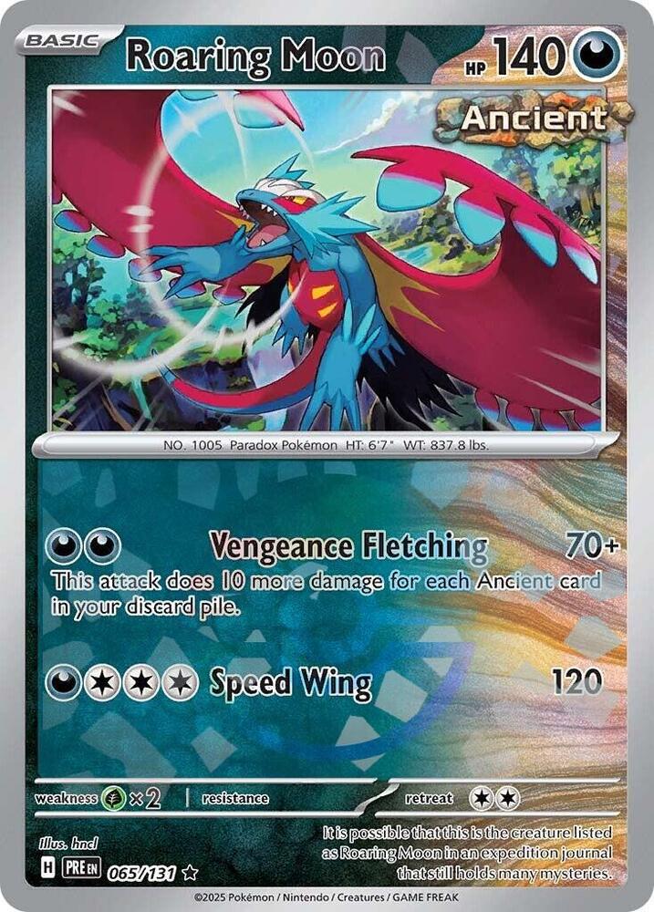 Roaring Moon (065/131) (Poke Ball Pattern) [Scarlet & Violet: Prismatic Evolutions] | Pegasus Games WI