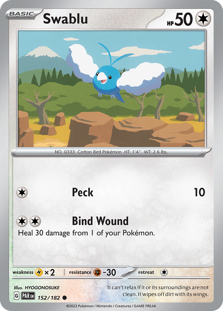 Swablu (152/182) [Scarlet & Violet: Paradox Rift] | Pegasus Games WI