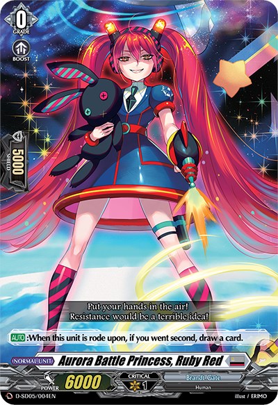 Aurora Battle Princess, Ruby Red (D-SD05/004EN) [Tomari Seto: Aurora Valkyrie] | Pegasus Games WI