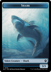 Elemental // Shark Double-Sided Token [Bloomburrow Commander Tokens] | Pegasus Games WI