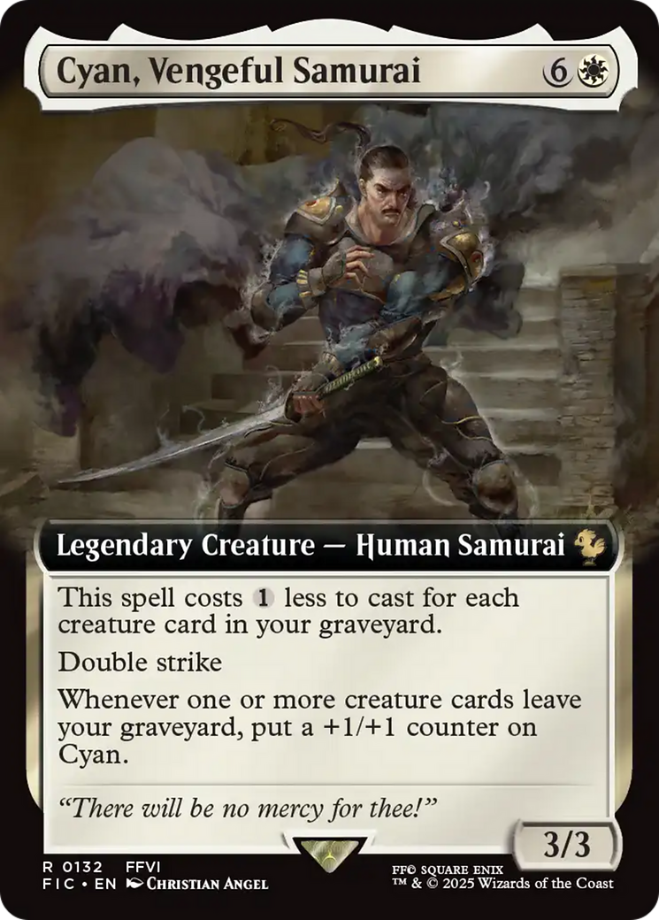 Cyan, Vengeful Samurai (Extended Art) [FINAL FANTASY Commander] | Pegasus Games WI