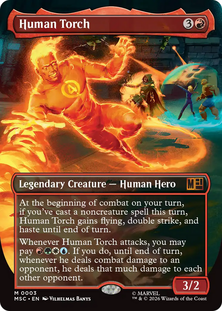 Human Torch (Borderless) [Marvel Super Heroes Commander] | Pegasus Games WI