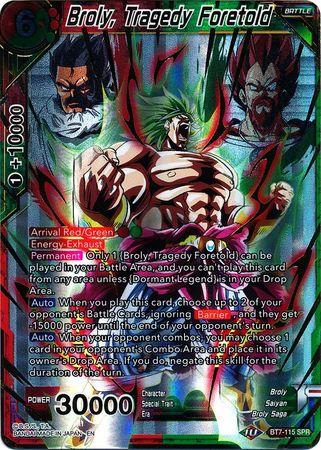 Broly, Tragedy Foretold (SPR) (BT7-115) [Assault of the Saiyans] | Pegasus Games WI