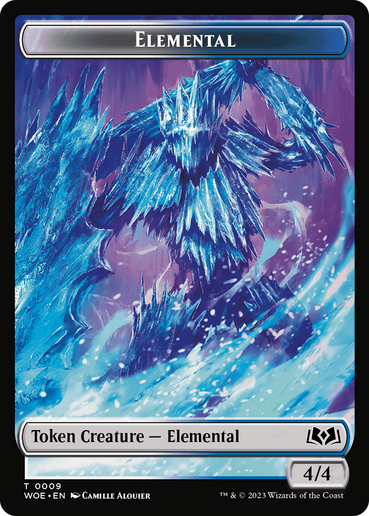 Elemental // Food (0013) Double-Sided Token [Wilds of Eldraine Tokens] | Pegasus Games WI