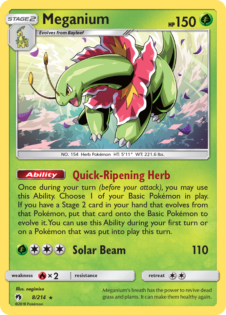 Meganium (8/214) [Sun & Moon: Lost Thunder] | Pegasus Games WI