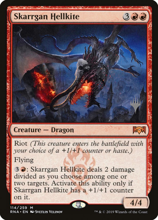 Skarrgan Hellkite (Promo Pack) [Ravnica Allegiance Promos] | Pegasus Games WI