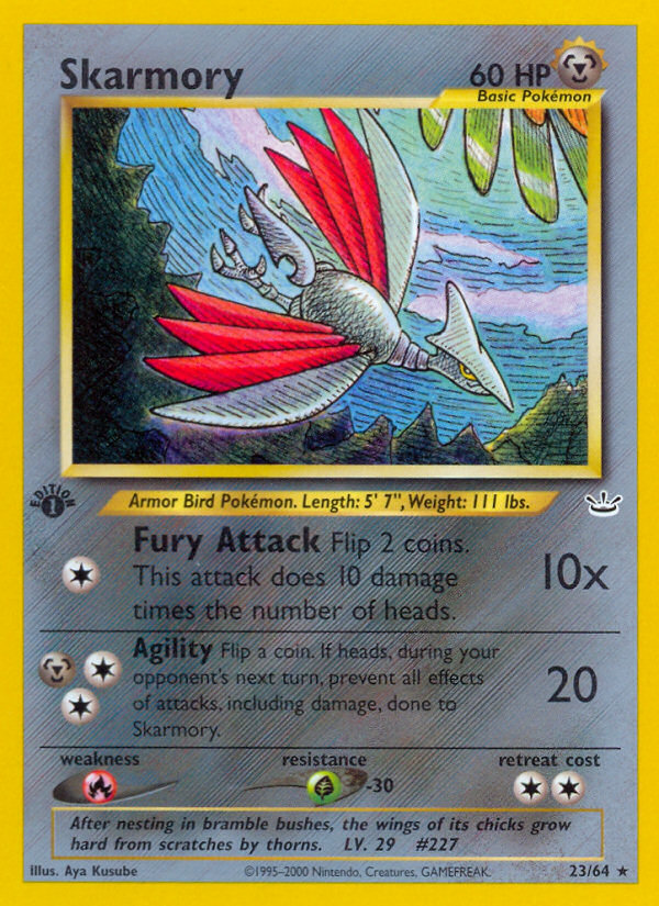 Skarmory (23/64) [Neo Revelation 1st Edition] | Pegasus Games WI