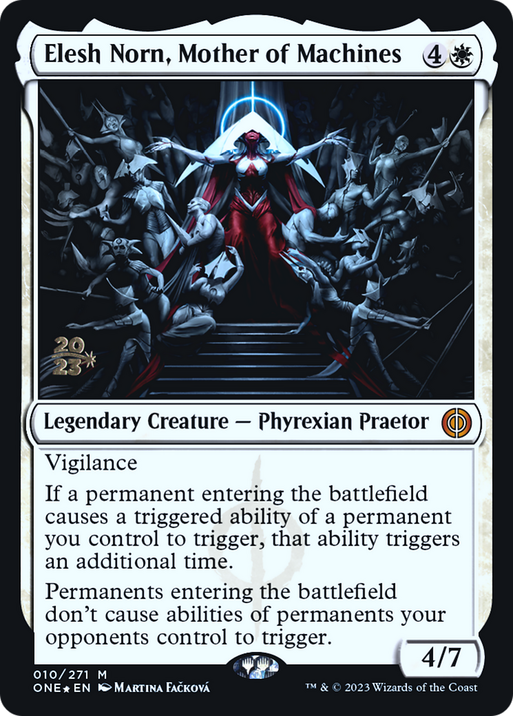 Elesh Norn, Mother of Machines [Phyrexia: All Will Be One Prerelease Promos] | Pegasus Games WI