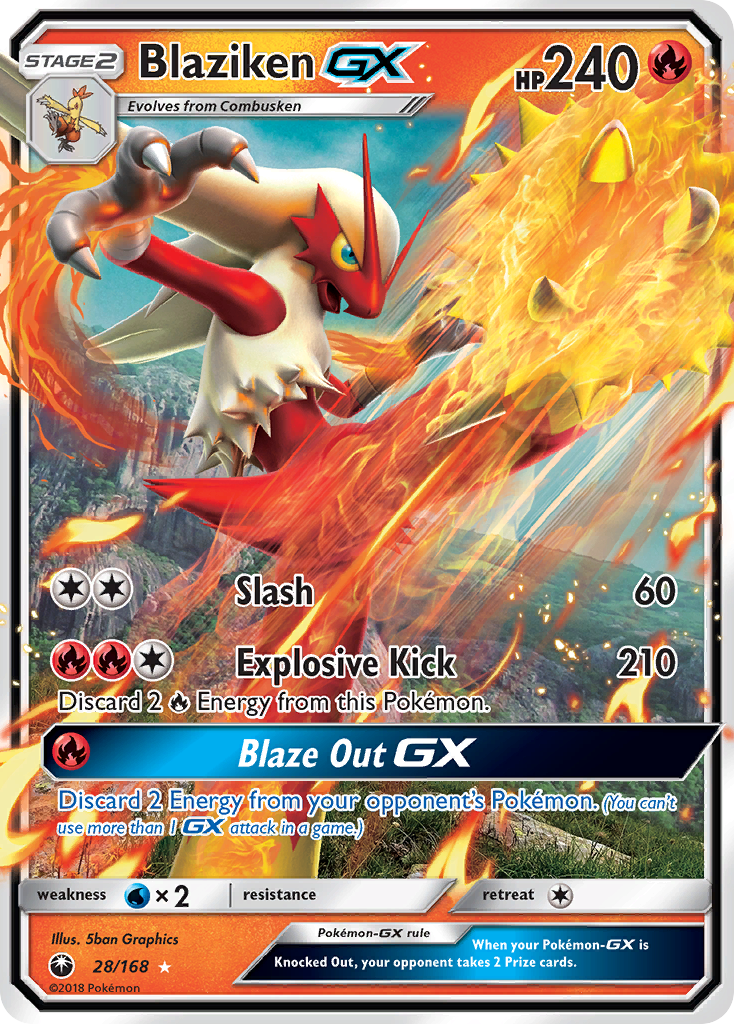 Blaziken GX (28/168) [Sun & Moon: Celestial Storm] | Pegasus Games WI