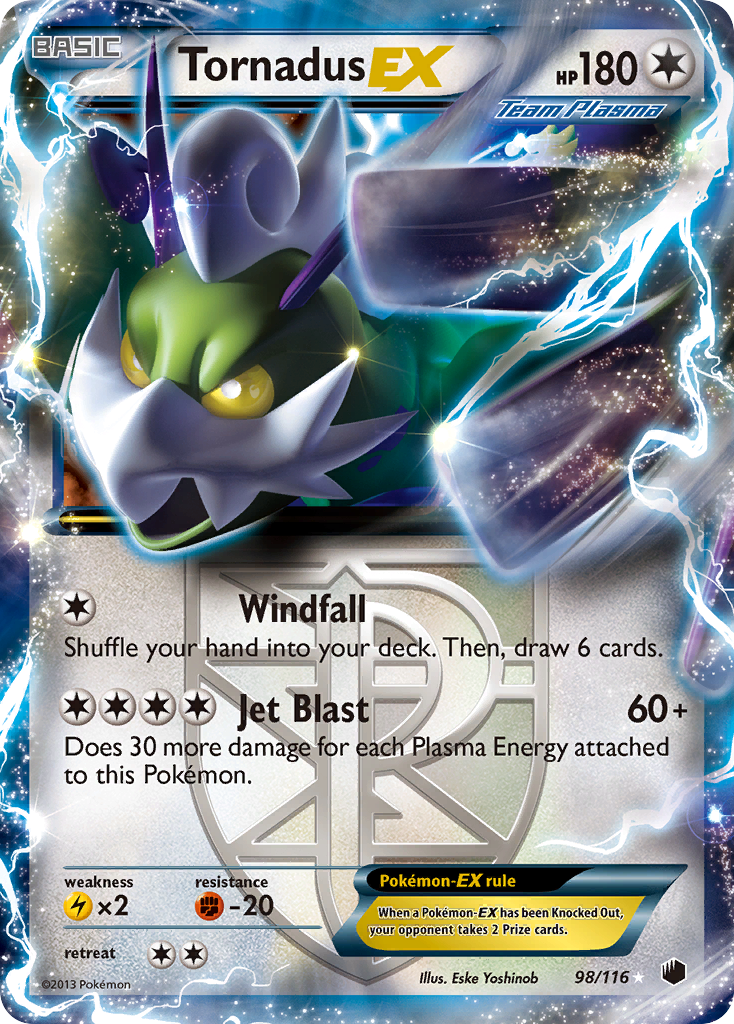 Tornadus EX (98/116) [Black & White: Plasma Freeze] | Pegasus Games WI