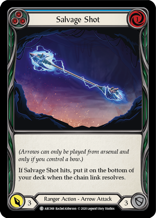 Salvage Shot (Blue) [ARC068] Unlimited Rainbow Foil | Pegasus Games WI