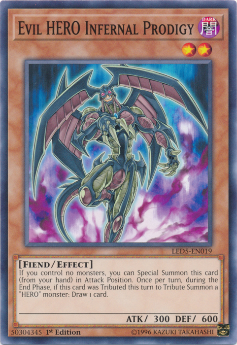 Evil HERO Infernal Prodigy [LED5-EN019] Common | Pegasus Games WI