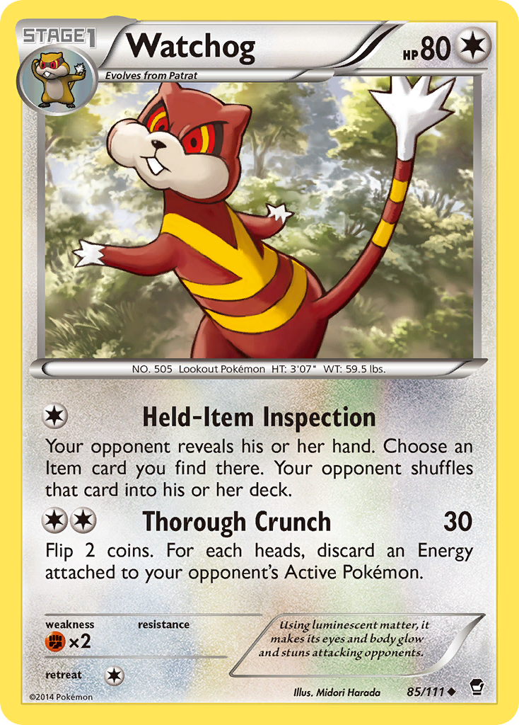 Watchog (85/111) [XY: Furious Fists] | Pegasus Games WI