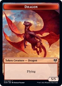Dragon // Thopter Double-Sided Token [Kaldheim Commander Tokens] | Pegasus Games WI