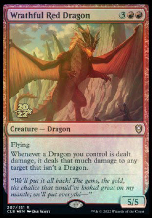 Wrathful Red Dragon [Commander Legends: Battle for Baldur's Gate Prerelease Promos] | Pegasus Games WI