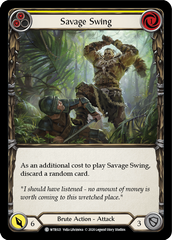 Savage Swing (Yellow) [U-WTR021] (Welcome to Rathe Unlimited)  Unlimited Rainbow Foil | Pegasus Games WI