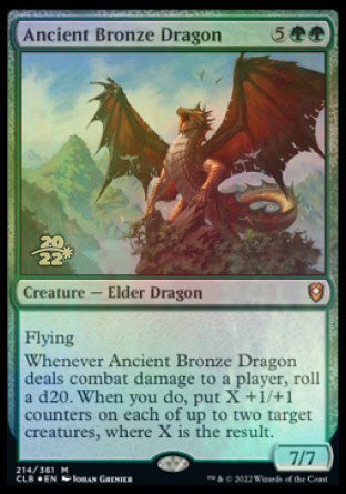 Ancient Bronze Dragon [Commander Legends: Battle for Baldur's Gate Prerelease Promos] | Pegasus Games WI