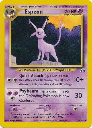 Espeon (20/75) [Neo Discovery Unlimited] | Pegasus Games WI