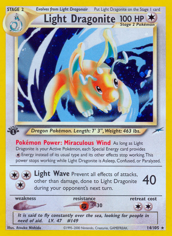 Light Dragonite (14/105) [Neo Destiny 1st Edition] | Pegasus Games WI