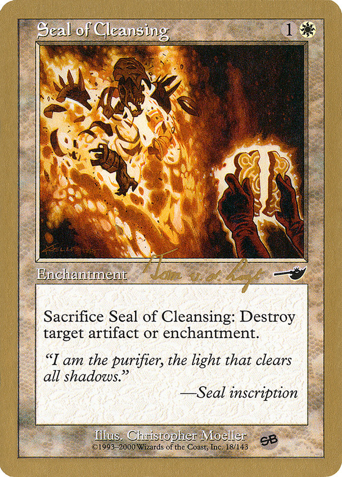 Seal of Cleansing (Tom van de Logt) (SB) [World Championship Decks 2000] | Pegasus Games WI