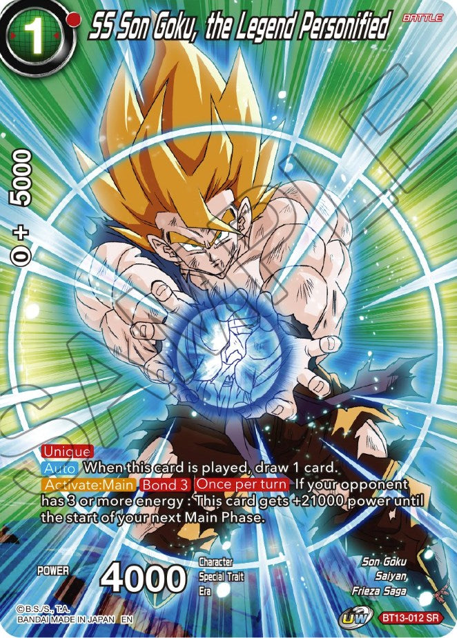 SS Son Goku, the Legend Personified (BT13-012) [Theme Selection: History of Son Goku] | Pegasus Games WI