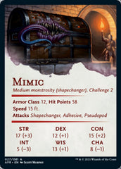 Mimic Art Card [Dungeons & Dragons: Adventures in the Forgotten Realms Art Series] | Pegasus Games WI
