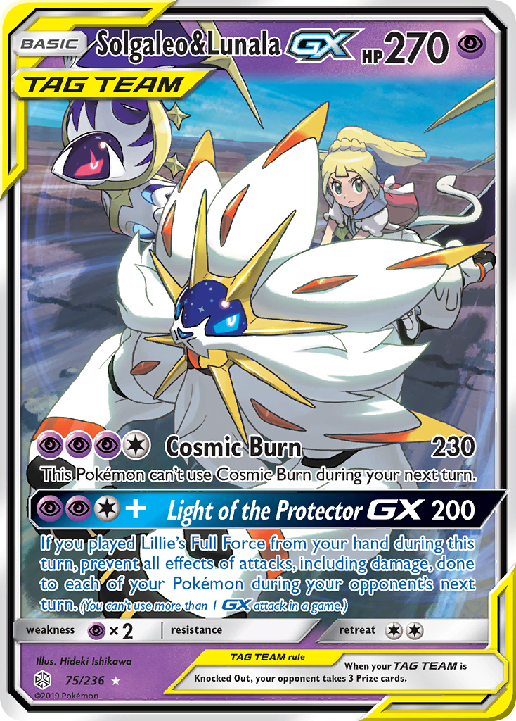 Solgaleo & Lunala GX (75/236) [Sun & Moon: Cosmic Eclipse] | Pegasus Games WI