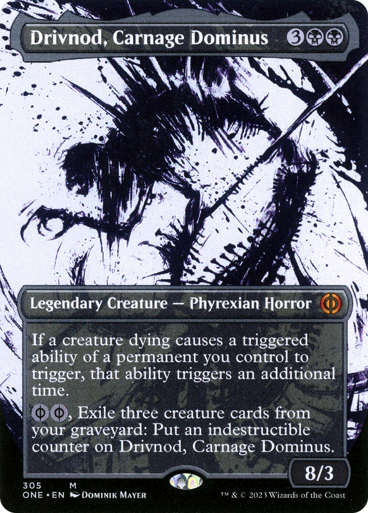 Drivnod, Carnage Dominus (Borderless Ichor) [Phyrexia: All Will Be One] | Pegasus Games WI