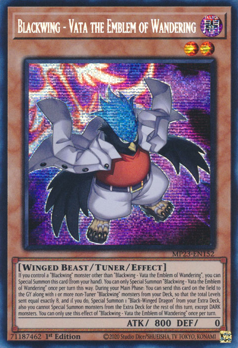 Blackwing - Vata the Emblem of Wandering [MP23-EN152] Prismatic Secret Rare | Pegasus Games WI