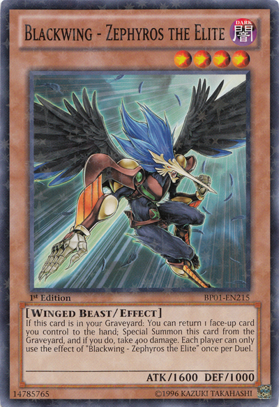 Blackwing - Zephyros the Elite [BP01-EN215] Starfoil Rare | Pegasus Games WI