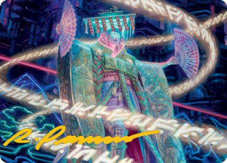 Satsuki, the Living Lore Art Card (Gold-Stamped Signature) [Kamigawa: Neon Dynasty Art Series] | Pegasus Games WI