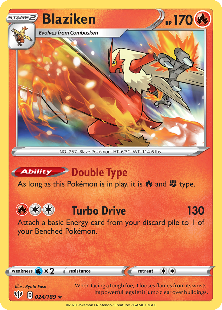 Blaziken (024/189) [Sword & Shield: Darkness Ablaze] | Pegasus Games WI