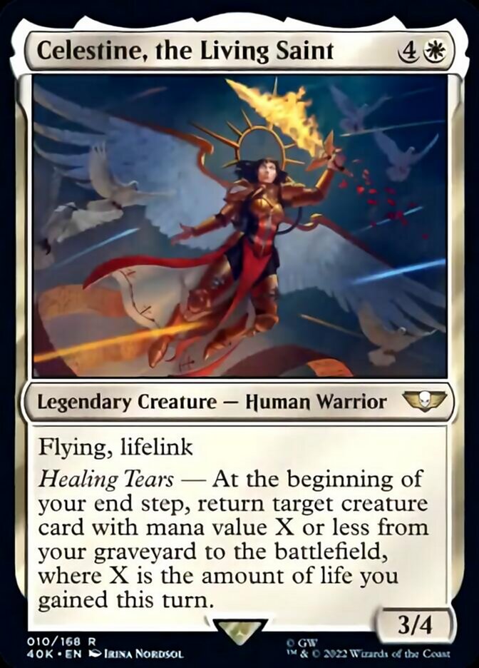 Celestine, the Living Saint (Surge Foil) [Warhammer 40,000] | Pegasus Games WI