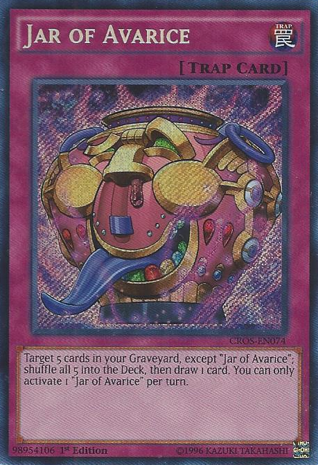 Jar of Avarice [CROS-EN074] Secret Rare | Pegasus Games WI