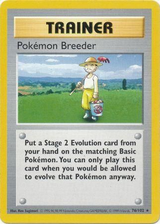 Pokemon Breeder (76/102) [Base Set Shadowless Unlimited] | Pegasus Games WI