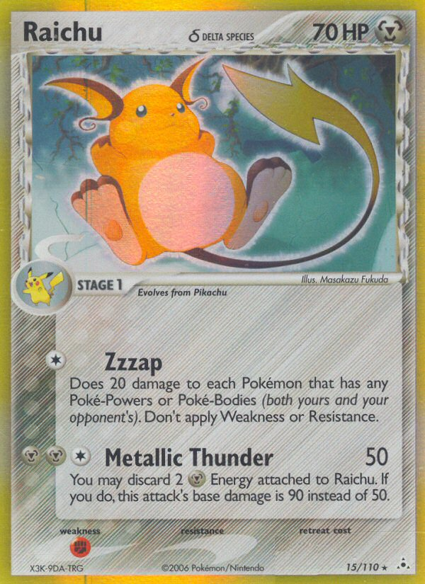 Raichu (15/110) (Delta Species) [EX: Holon Phantoms] | Pegasus Games WI