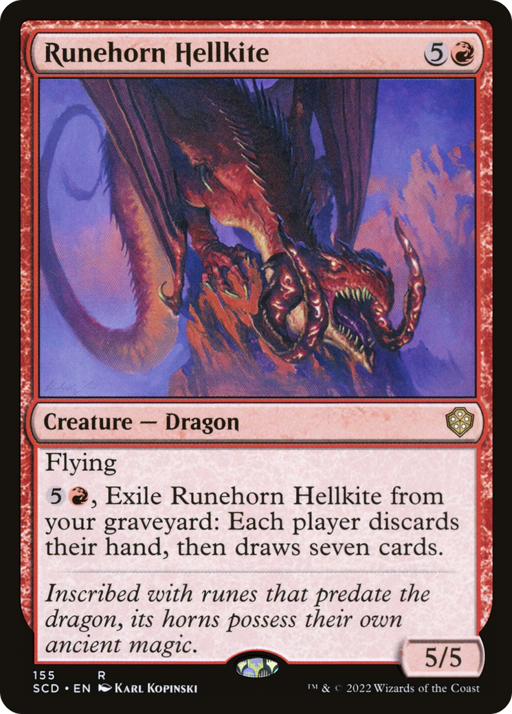 Runehorn Hellkite [Starter Commander Decks] | Pegasus Games WI