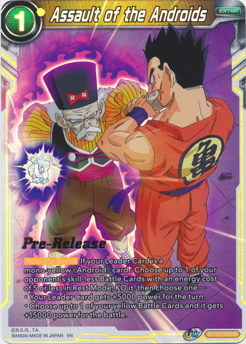 Assault of the Androids (BT13-119) [Supreme Rivalry Prerelease Promos] | Pegasus Games WI