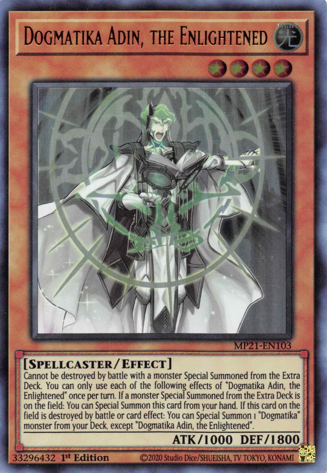 Dogmatika Adin, the Enlightened [MP21-EN103] Ultra Rare | Pegasus Games WI