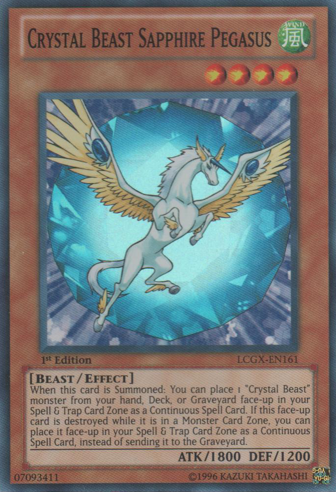 Crystal Beast Sapphire Pegasus [LCGX-EN161] Super Rare | Pegasus Games WI