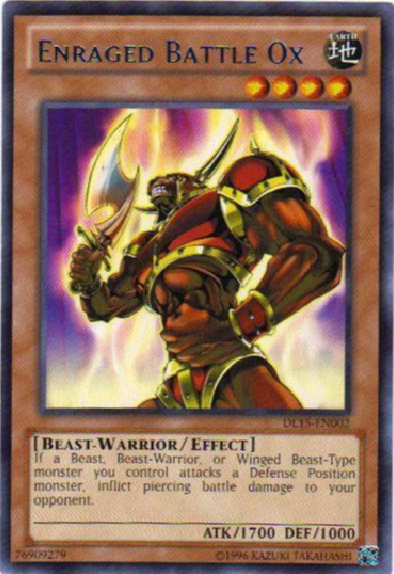 Enraged Battle Ox (Blue) [DL15-EN002] Rare | Pegasus Games WI