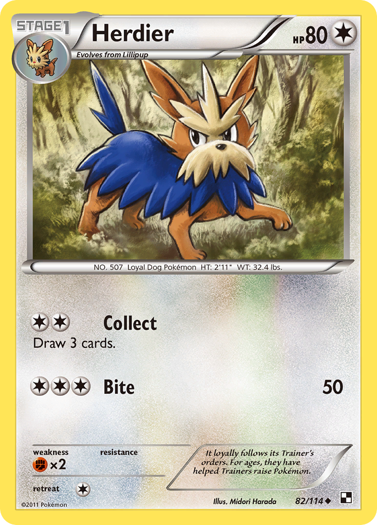 Herdier (82/114) [Black & White: Base Set] | Pegasus Games WI