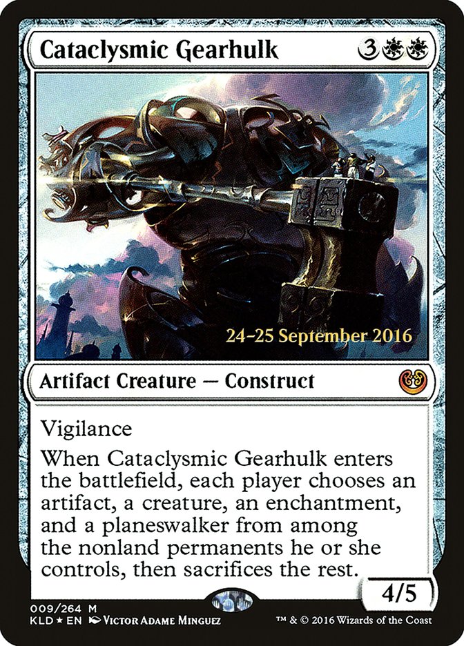 Cataclysmic Gearhulk [Kaladesh Prerelease Promos] | Pegasus Games WI