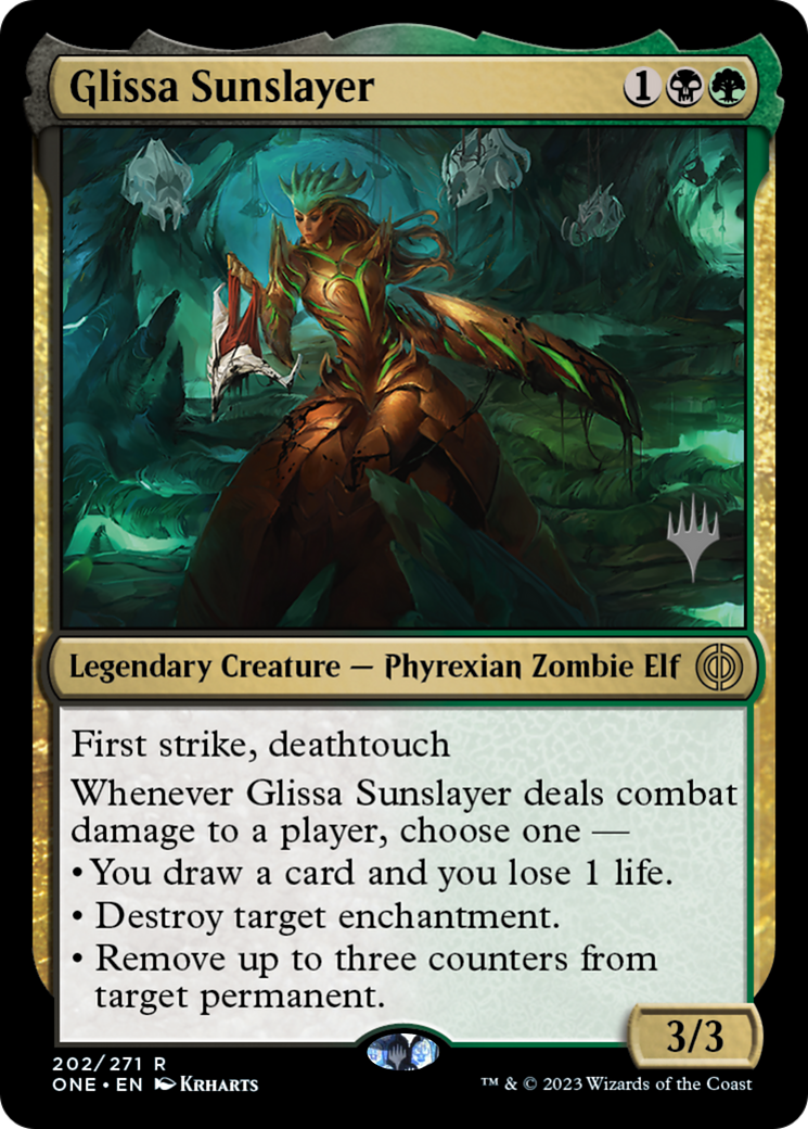 Glissa Sunslayer (Promo Pack) [Phyrexia: All Will Be One Promos] | Pegasus Games WI