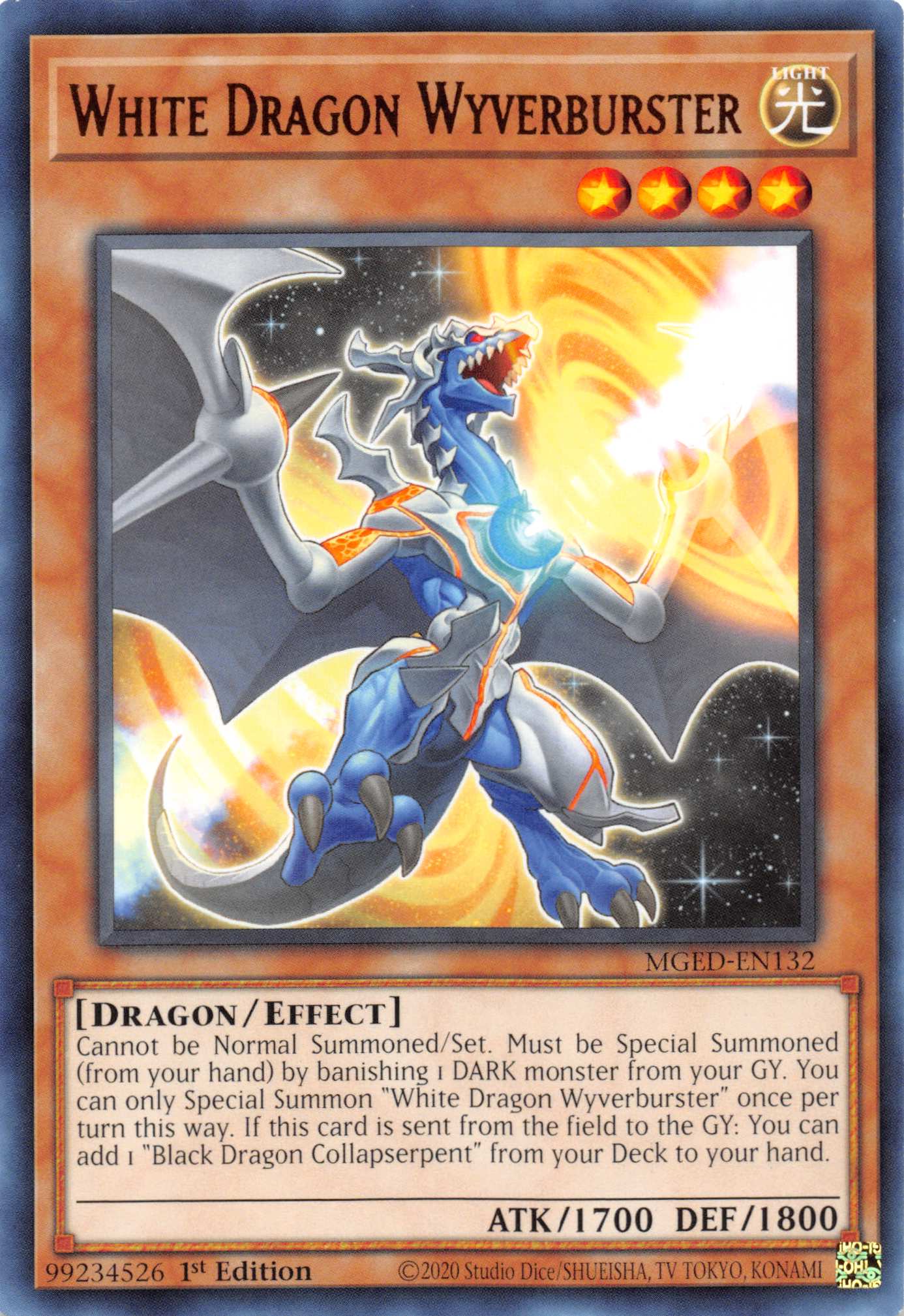 White Dragon Wyverburster [MGED-EN132] Rare | Pegasus Games WI