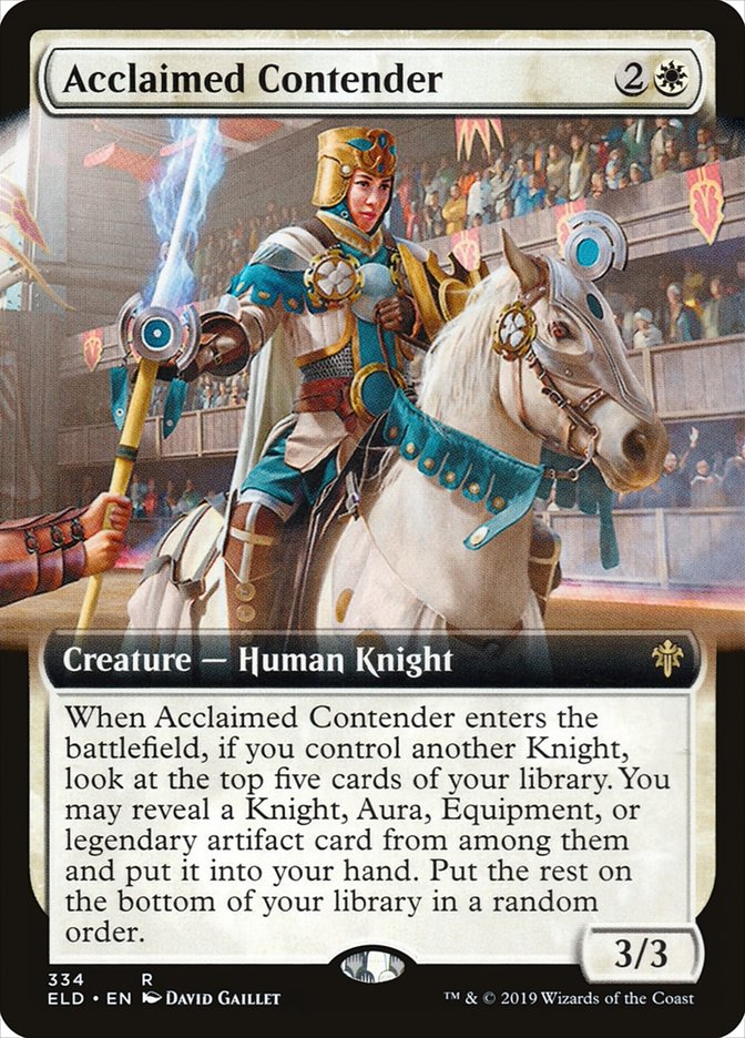 Acclaimed Contender (Extended Art) [Throne of Eldraine] | Pegasus Games WI