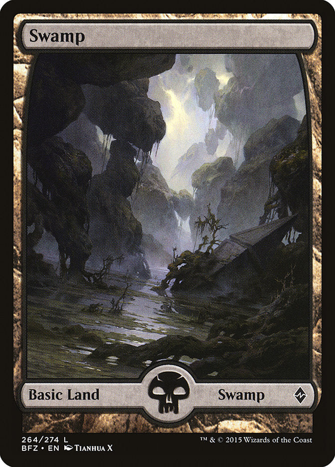 Swamp (264) (Full Art) [Battle for Zendikar] | Pegasus Games WI